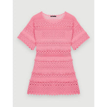 Women Crochet Knit Dress - Pink