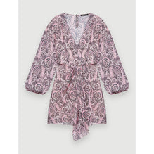 Women Paisley Print Asymmetrical Dress - Pink Paisley