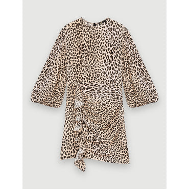 Women Leopard-Print Viscose Dress - Light Leopard