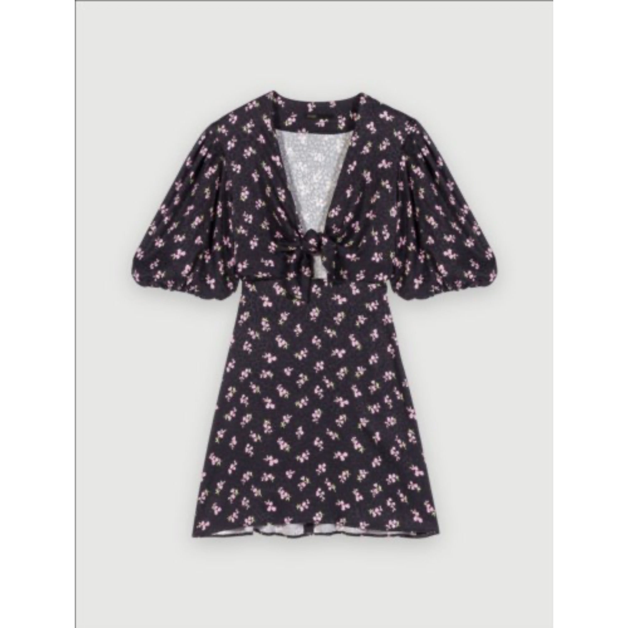 Women Short Bow Dress - Pink Lilly Of The Valley