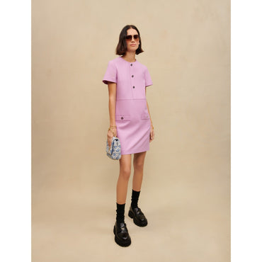 Women Short, Straight-Cut Dress - Parma Violet