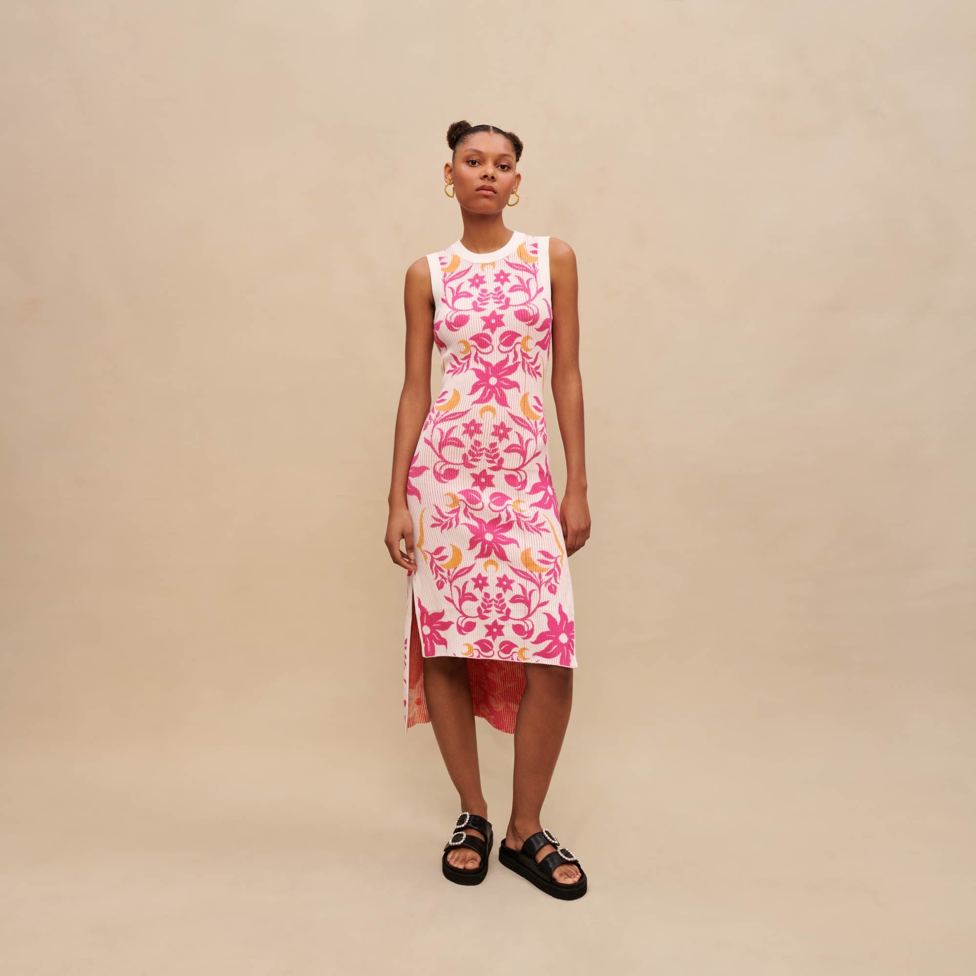 Women Printed Reversible Dress - Pink Dreamlike