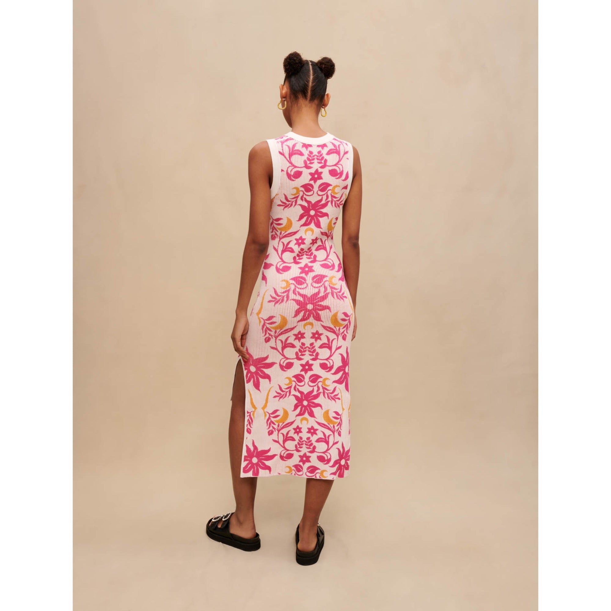 Women Printed Reversible Dress - Pink Dreamlike