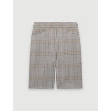 Women Checked Biker Shorts - Grey