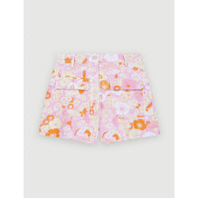 Women Flower Power Print Shorts - Pink