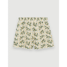 Women Embroidered Floral Shorts - Ecru