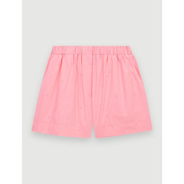 Women Embroidered Poplin Shorts - Pink