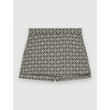 Women Lamé Jacquard Trompe-L'Œil Shorts - Black/Glitter