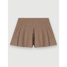 Women Houndstooth Skort - Camel