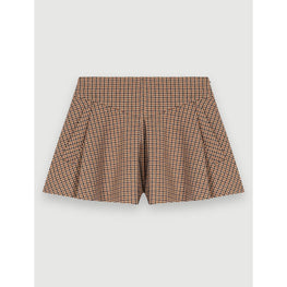 Women Houndstooth Skort - Camel