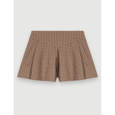 Women Houndstooth Skort - Camel