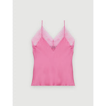 Women Satin And Lace Camisole - Candy Pink