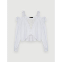 Women Trompe L'Oeil Lace Shirt - White