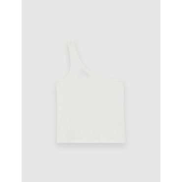 Women One Shoulder Stretch Tee - White