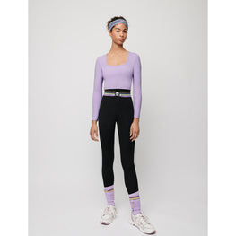 Women Body-Hugging Sports Top - Mauve