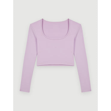 Women Body-Hugging Sports Top - Mauve