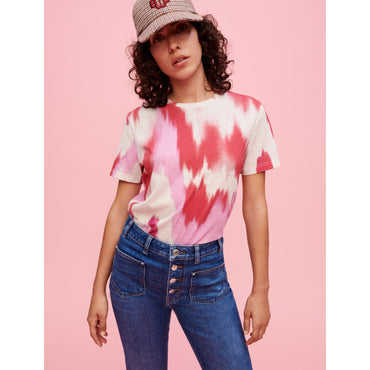 Women Tie And Dye Fuchsia Tee Shirt - Tie Dye Pink