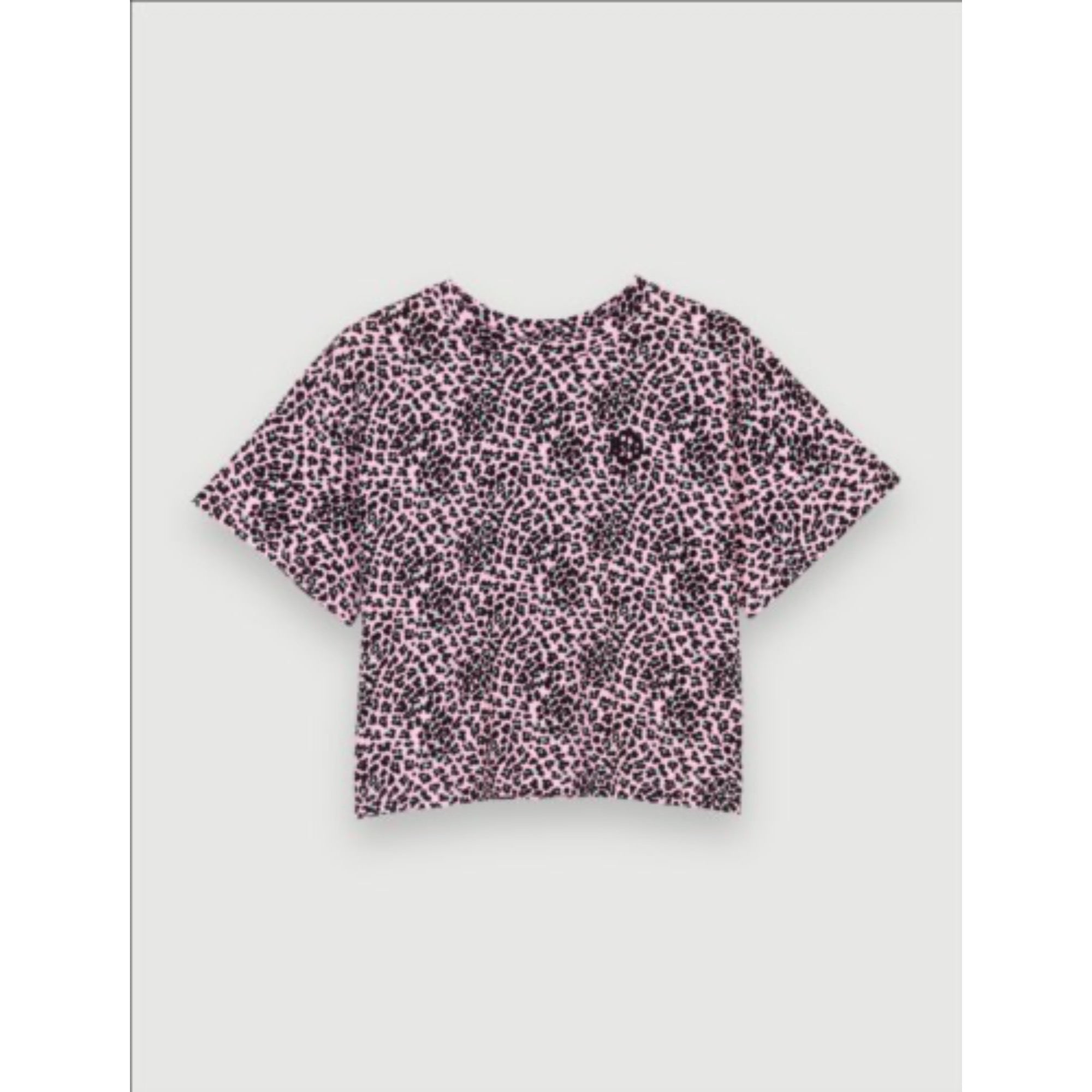 Women Leopard Print Cotton T-Shirt - Light Pink Leopard