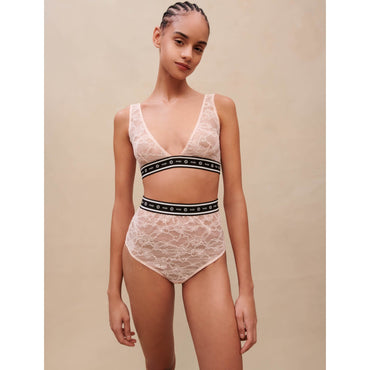 Women Lingerie Set In Lace - Pale Pink