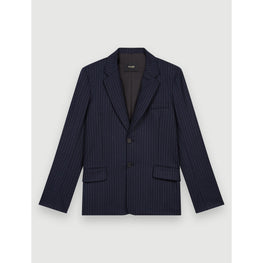 Women Cashmere Wool Jacket - Navy