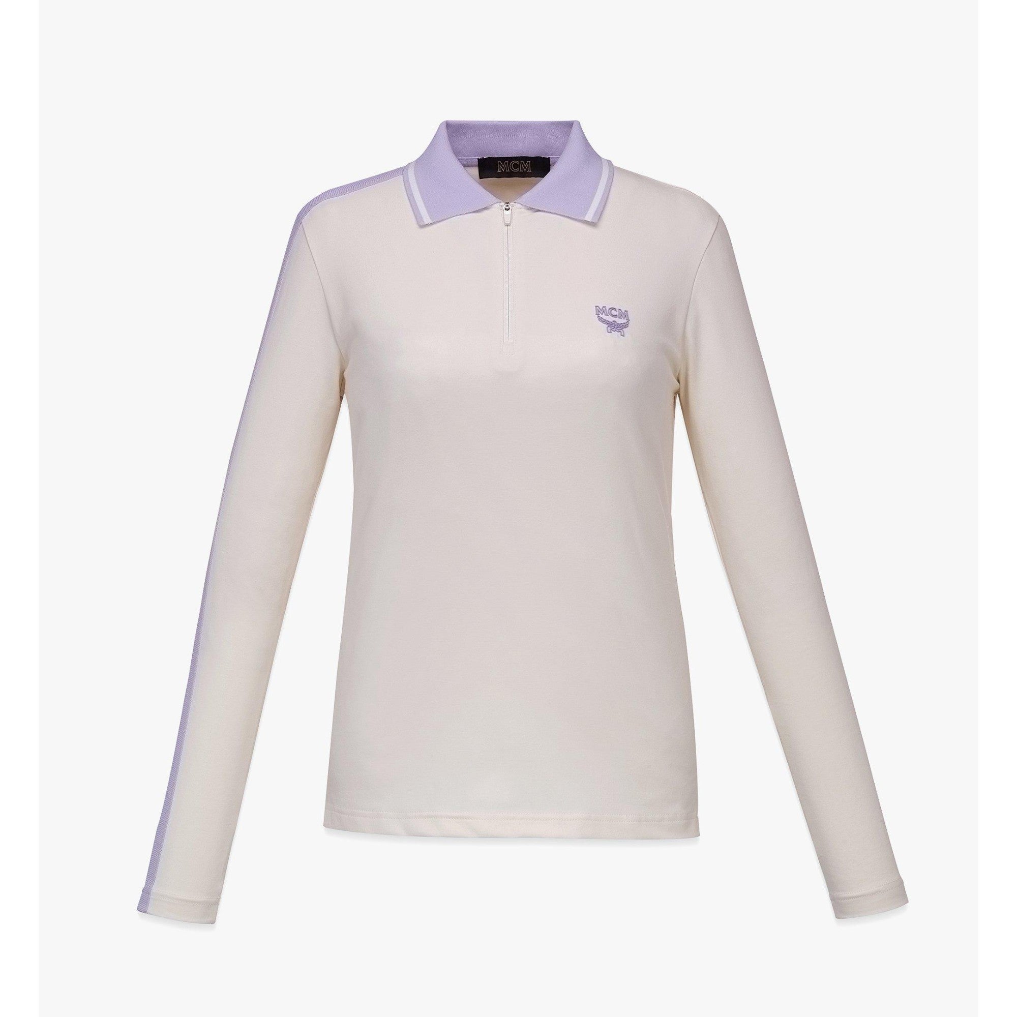 Women Golf in the City Long Sleeve Polo Shirt - Cream