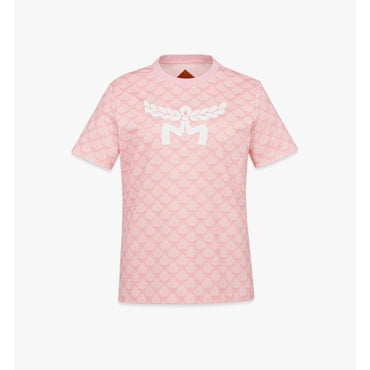 Women Lauretos Print T-Shirt in Organic Cotton - Silver Pink