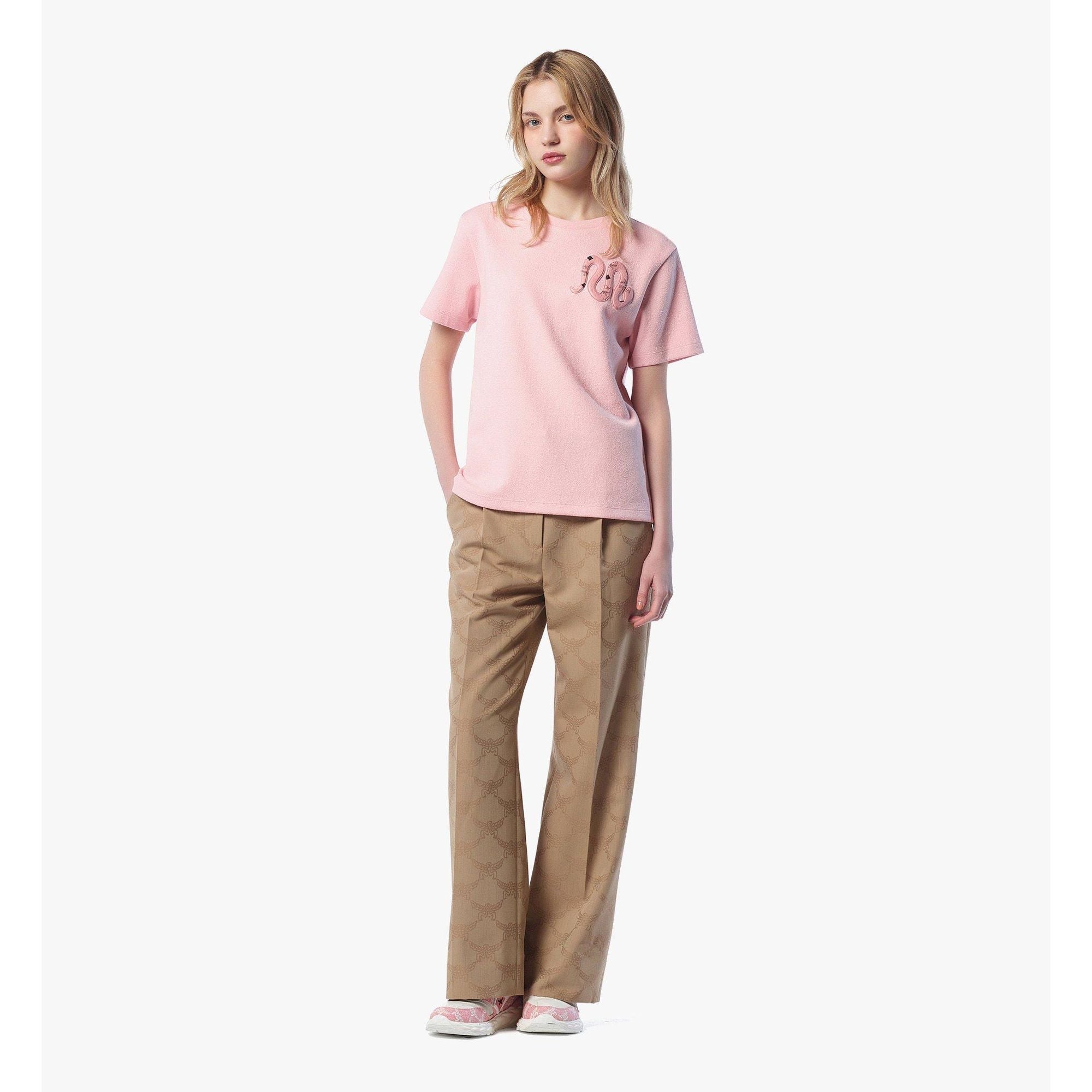 Women Year Of The Snake Bouclé T-shirt - Soft Pink