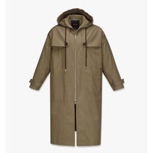 Men PHENOMENON+MCM Hooded Long Coat in Gabardine - Khaki Beige