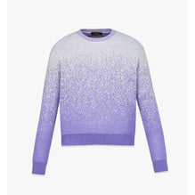 Men Jacquard Sweater in Gradation Mohair - Dahlia Purple