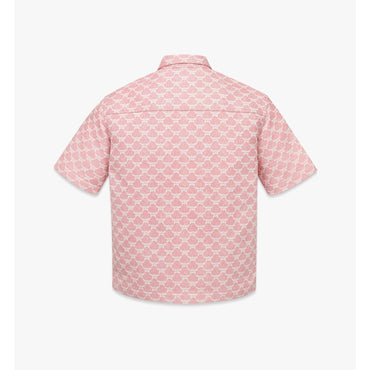 Men Lauretos Shirt In Denim Jacquard - Blush Pink