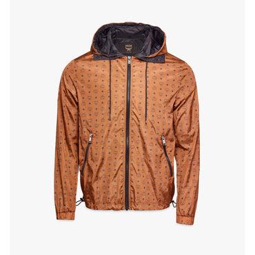 Men Men's Windbreaker in Monogram Nylon - Cognac