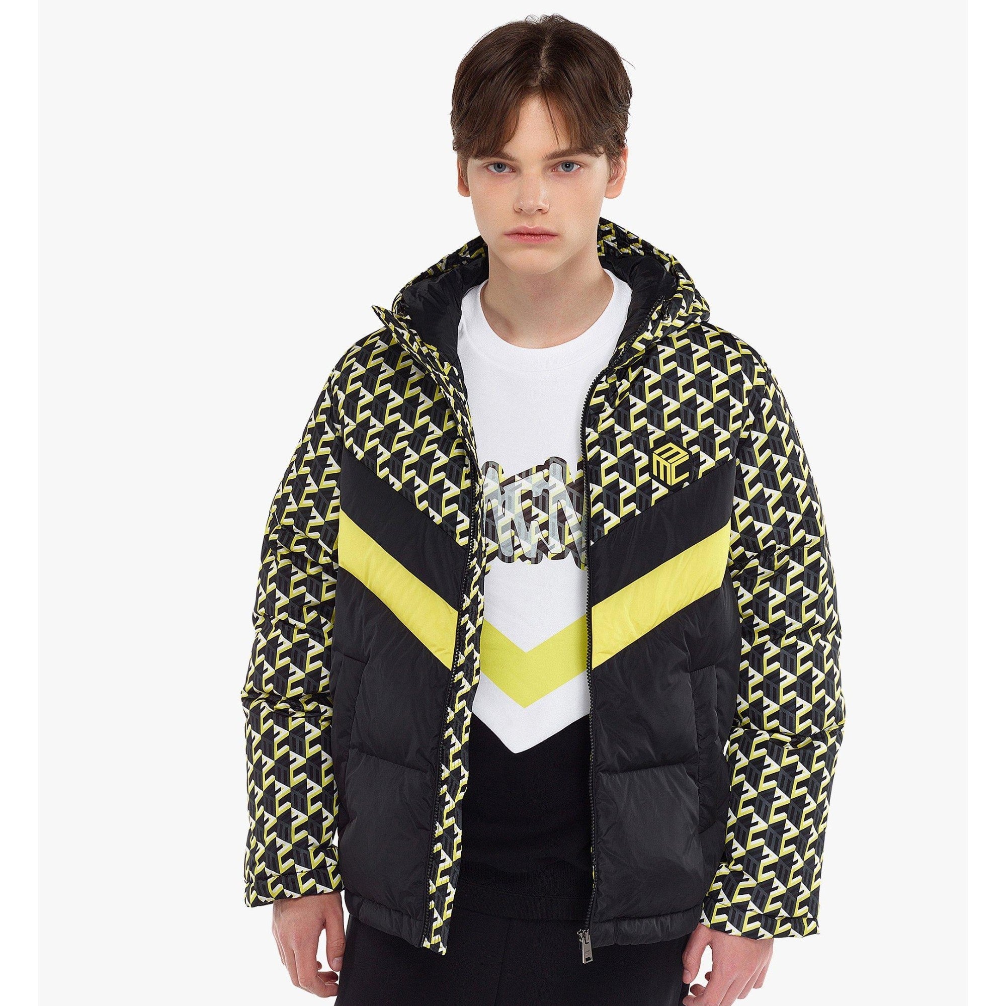 Men Cubic Monogram Windbreaker in ECONYL¨ - Yellow