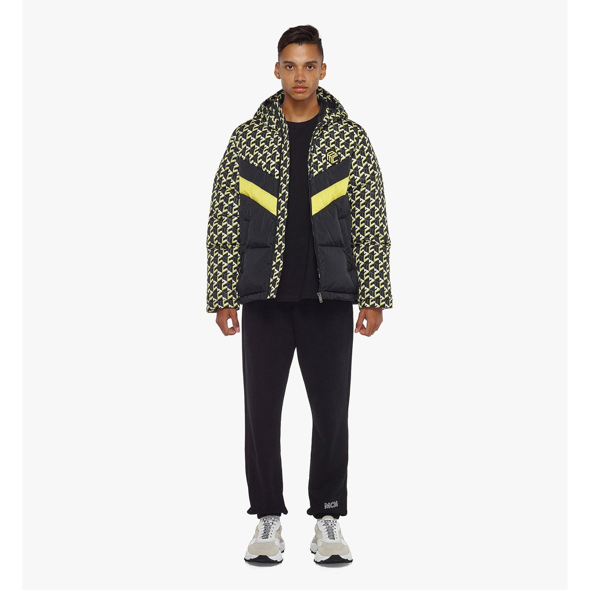 Men Cubic Monogram Windbreaker in ECONYL¨ - Yellow