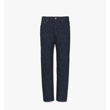 Men Cubic Monogram Denim Jeans in Sustainable Cotton - Indigo