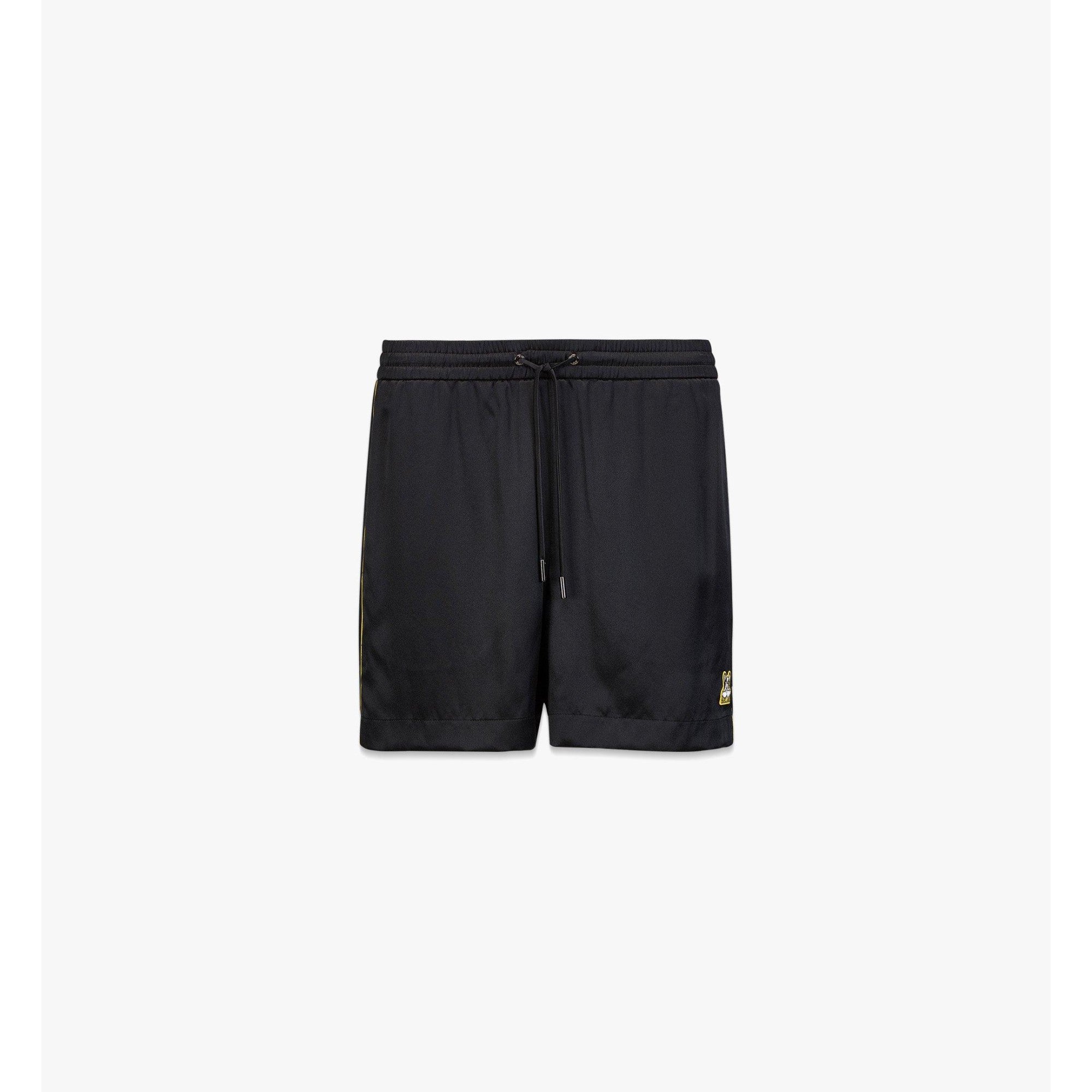 Men M Pup Silk Shorts - Black