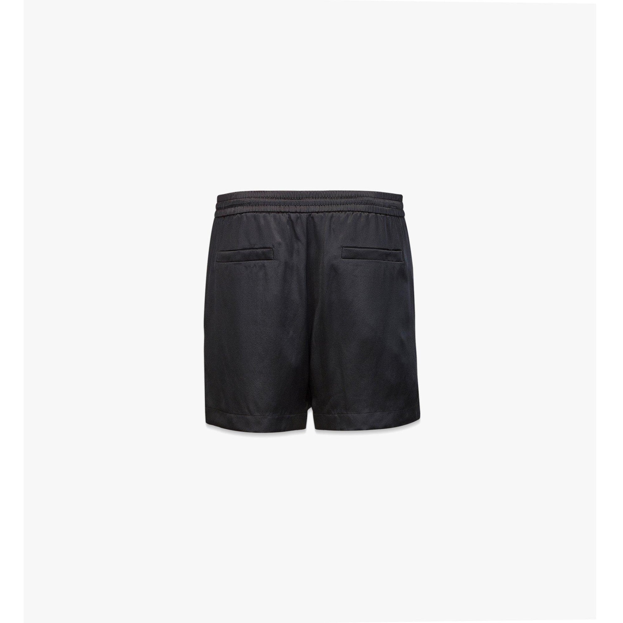 Men M Pup Silk Shorts - Black