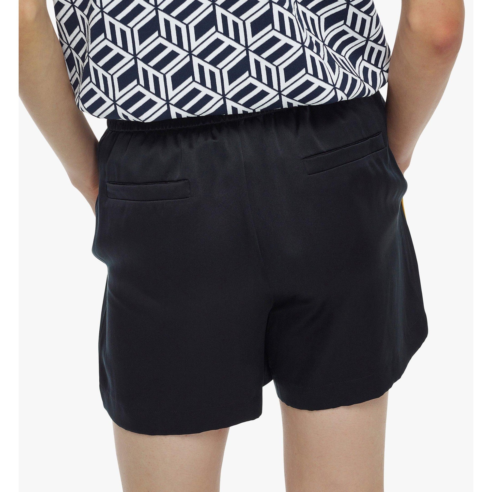 Men M Pup Silk Shorts - Black