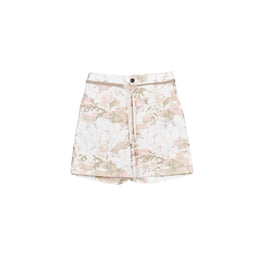 Men Flower Camo Shorts - Soft Pink