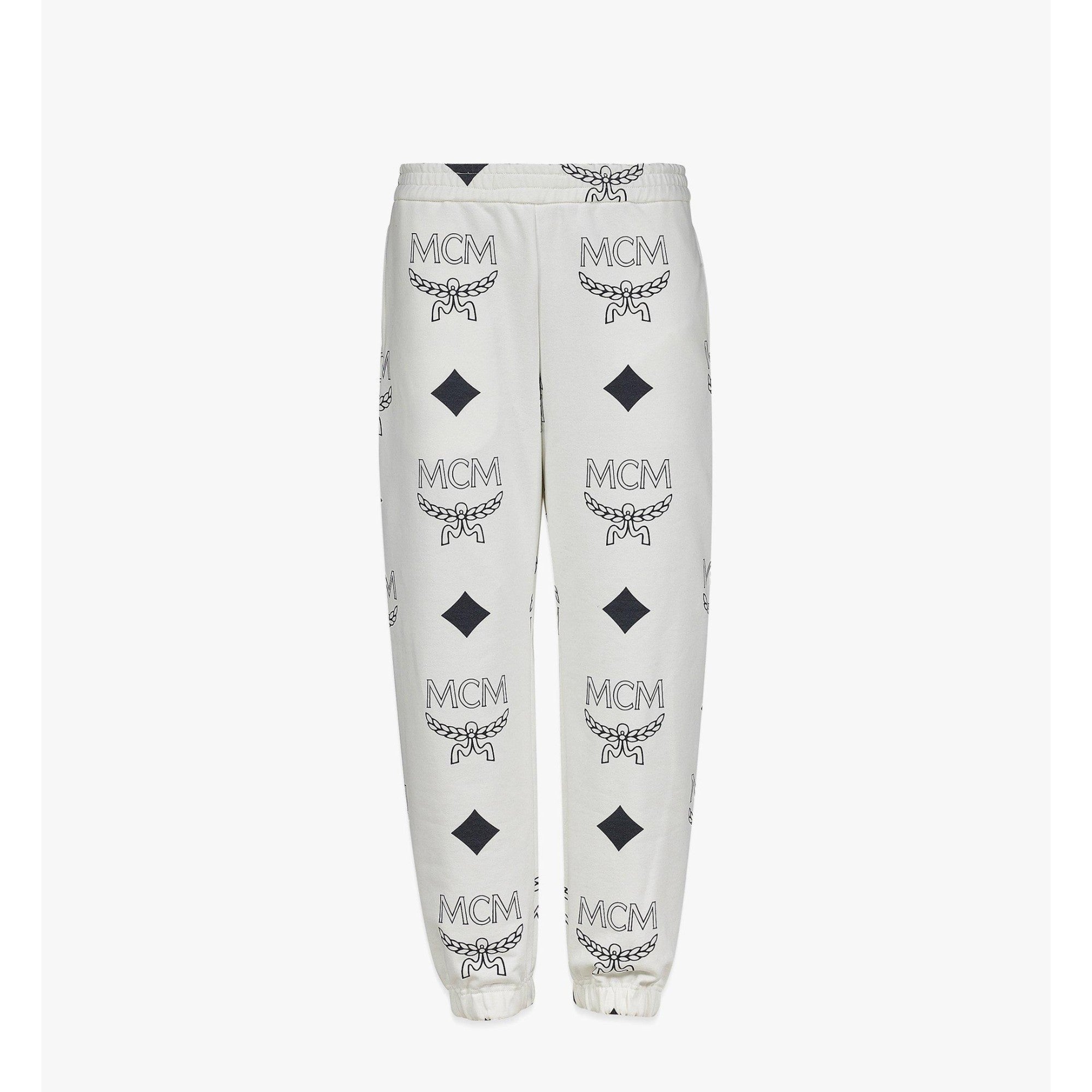 Men PHENOMENON+MCM Big Visetos Sweatpants - White