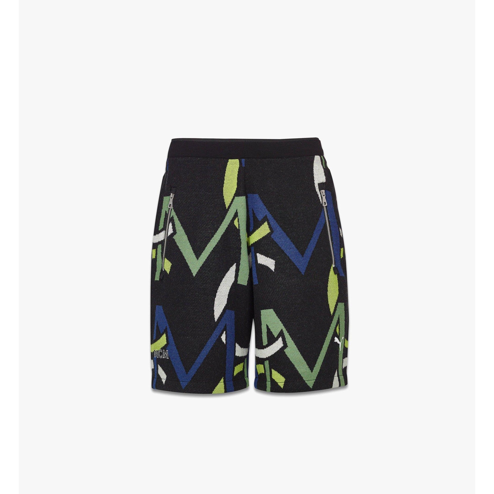 Men MCM x PUMA Monogram Jacquard Shorts - Black