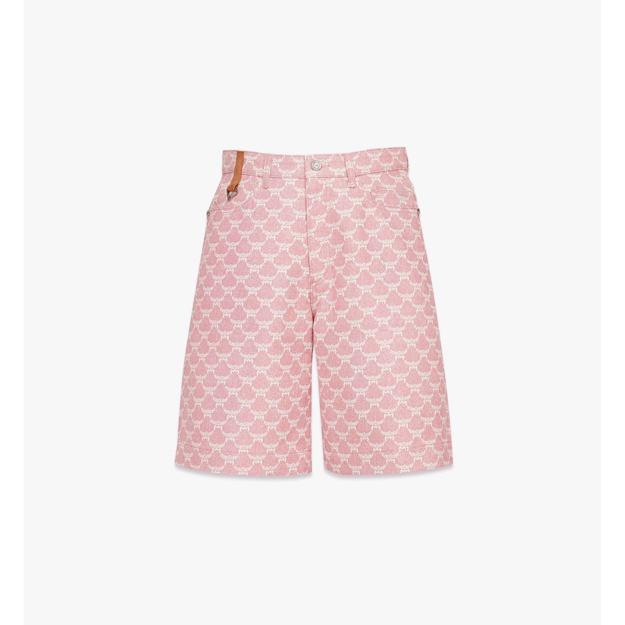 Men Lauretos Shorts In Denim Jacquard - Blush Pink