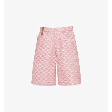 Men Lauretos Shorts In Denim Jacquard - Blush Pink
