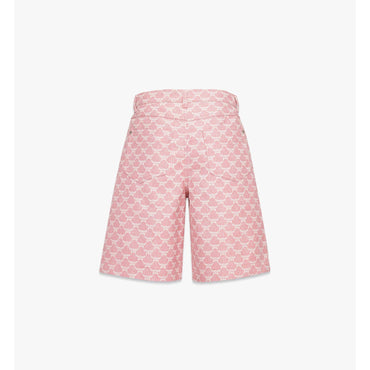 Men Lauretos Shorts In Denim Jacquard - Blush Pink