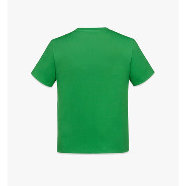 Men MCM Worldwide Print T-Shirt in Organic Cotton - Online Lime