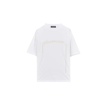 Men PHENOMENON Fractured Logo T-Shirt - White