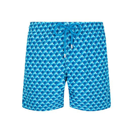 Blue Family Print Micro Waves Men Moorea Swimsuit