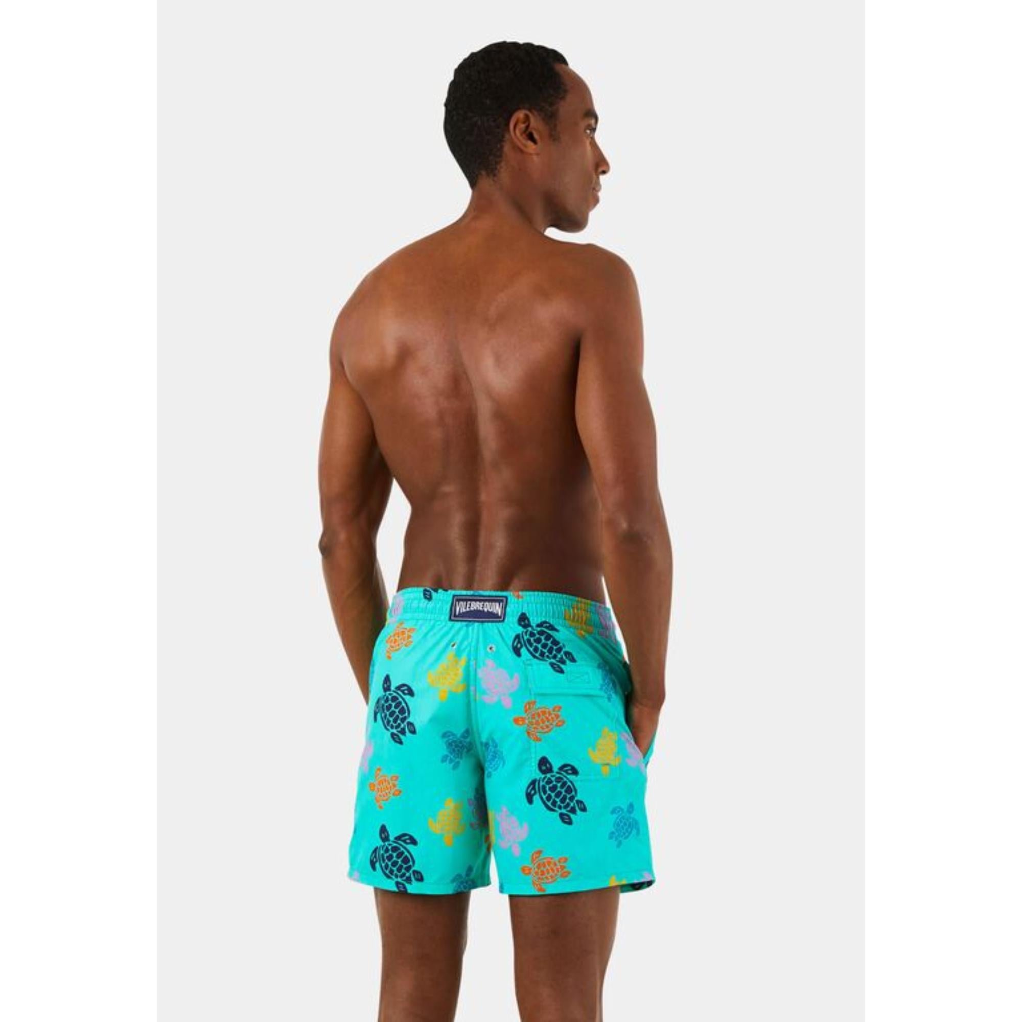 Green Print Father/Son Ronde Tort Green Men Moorea Swimsuit