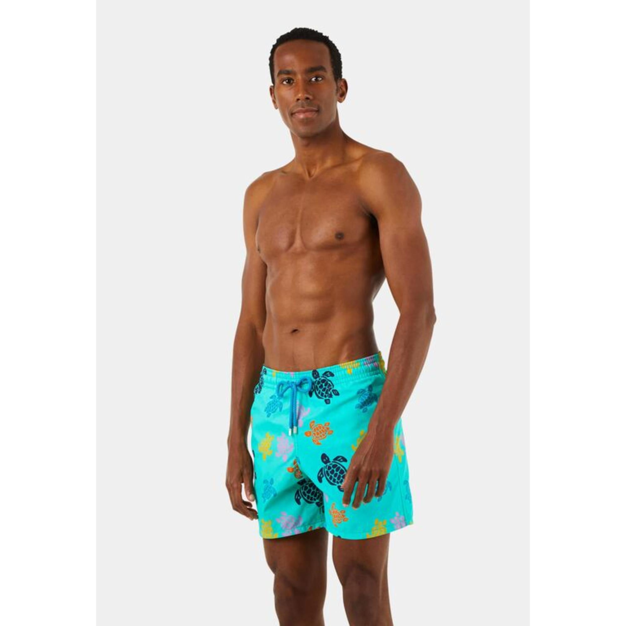 Green Print Father/Son Ronde Tort Green Men Moorea Swimsuit