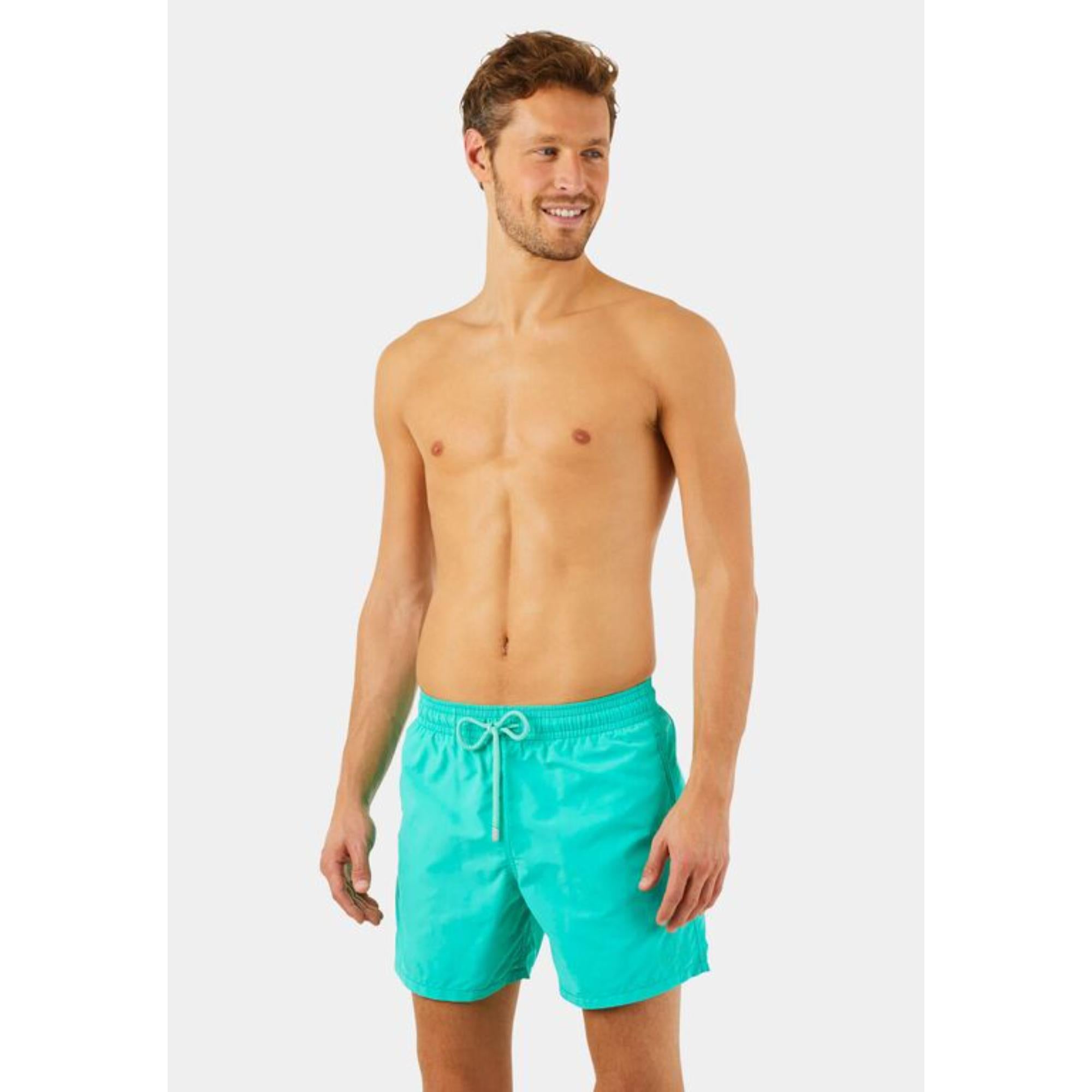 Green Print Father/Son Aqua Medusa Men Moorea Swimsuit