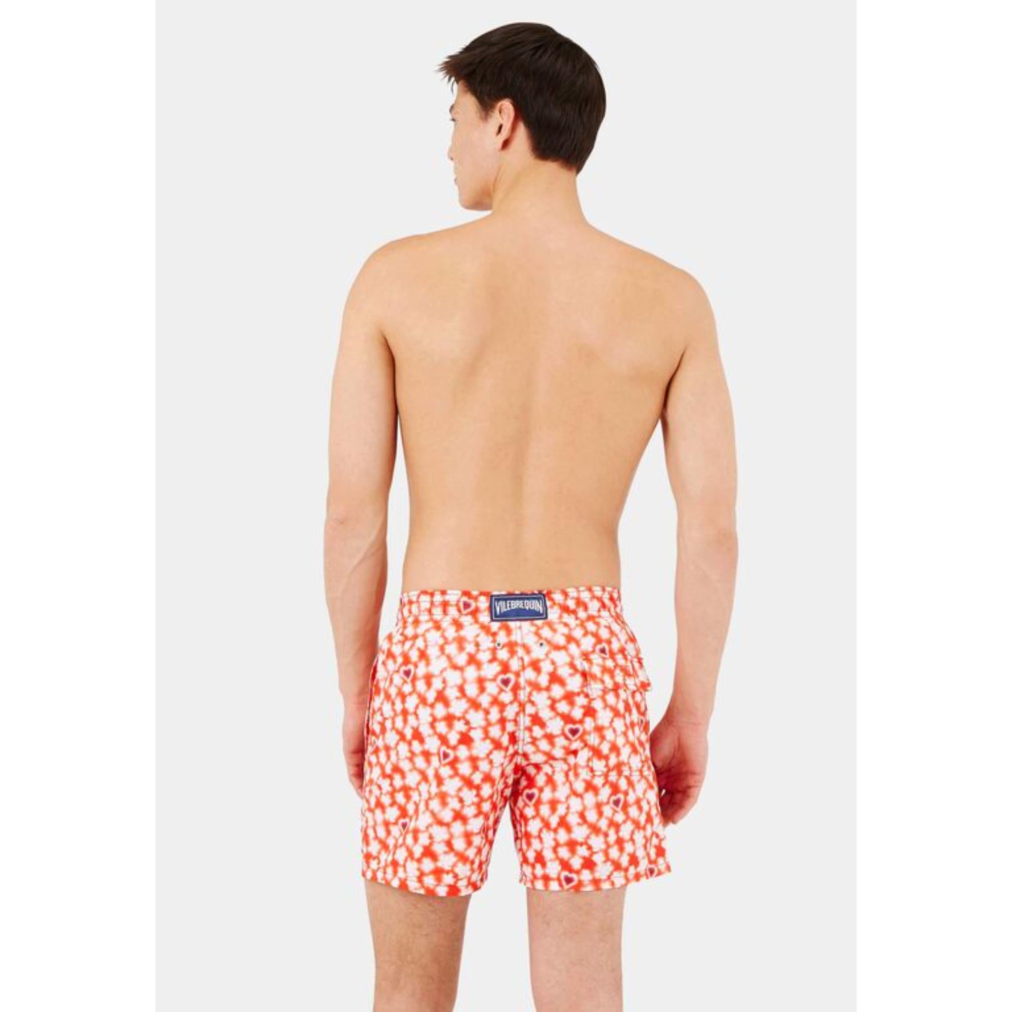 Red Print Man/Woman Attrap Cœur Men Moorea Swimsuit